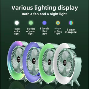 Colorful Portable USB Rechargeable Desktop Fan USB &amp; Manual Power <strong>Source</strong> for Students &amp; Home Camping Air Cooling <strong>Function</strong> - Product Image 1