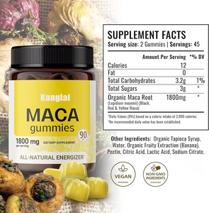 Özel etiket bitkisel takviyesi erkekler Maca <span class=keywords><strong>Ginseng</strong></span> Pil enerji Boost Maca Gummies - Product Image 2