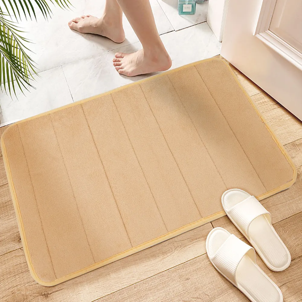 Alfombra de baño rápida y suave de espuma viscoelástica Popular, alfombra de secado con agua, alfombrilla de ducha súper absorbente, alfombrilla de baño antideslizante