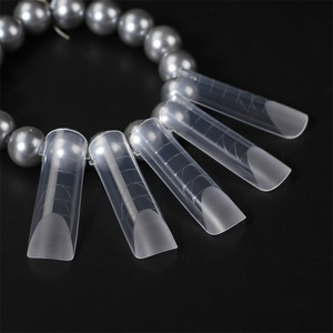 NADECO 12 Sizes Full Curved Straight Long Square Acrylic Gel Extension Nail <strong>Tips</strong>, Dual Nail Form System <strong>Tips</strong> - Product Image 4
