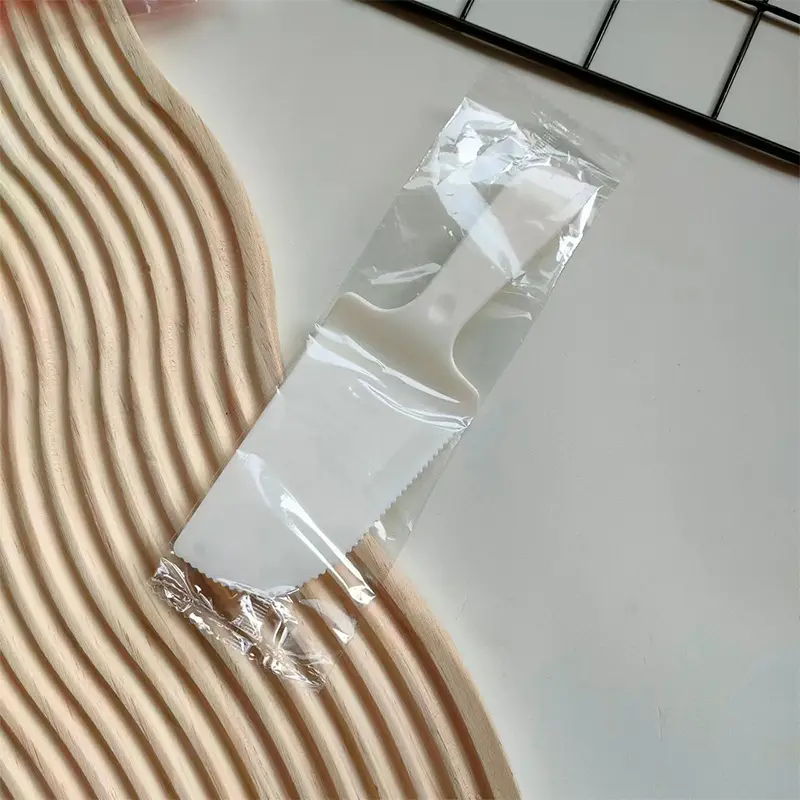 Plastik paketi çatal kaşık bıçak restoran siyah bireysel sarılmış tek kullanımlık çatal bıçak kaşık seti düğün için