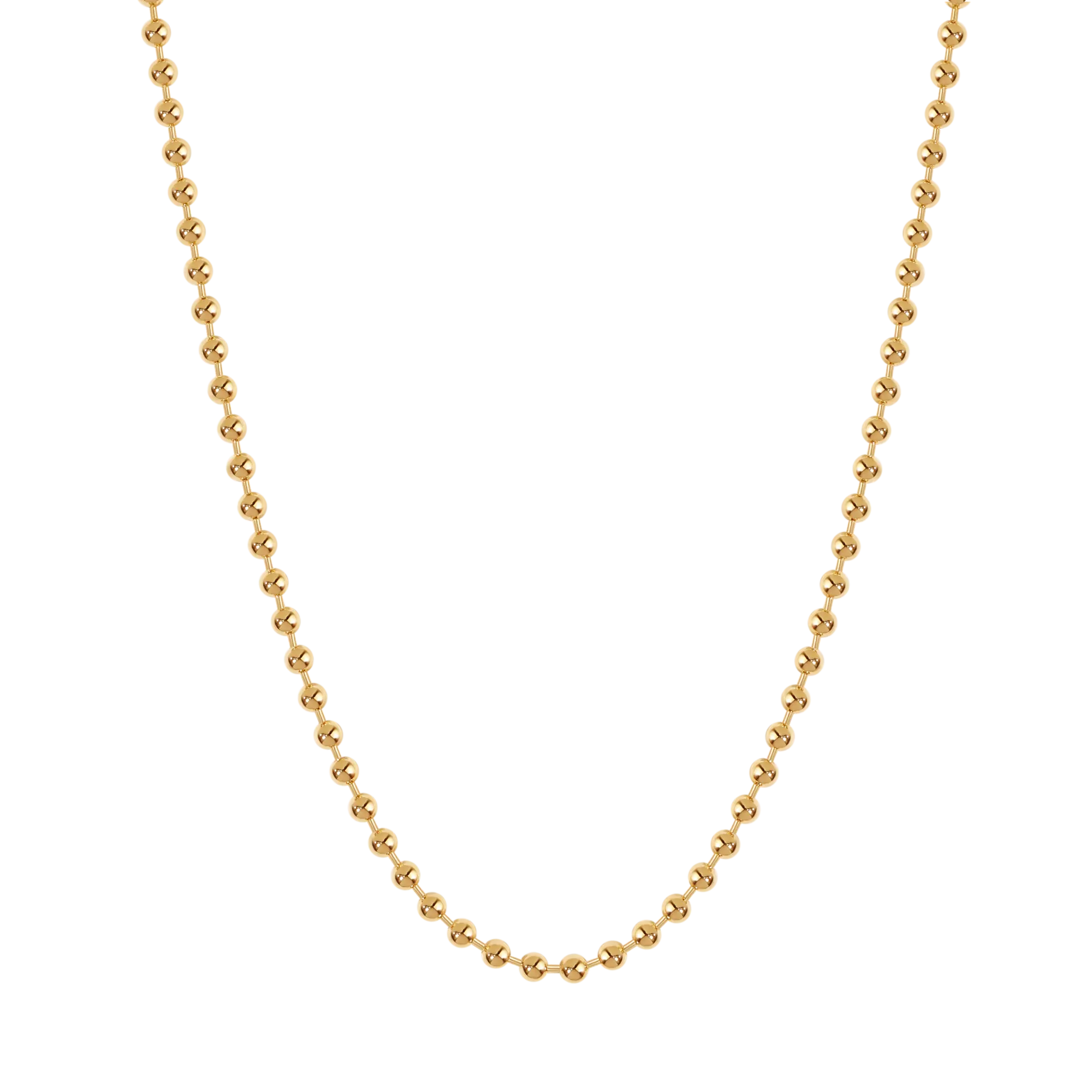 Nagosa-collar de cadena con cuentas de plata de ley 925, cadena con bolas de oro, estilo italiano