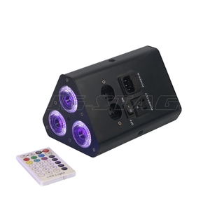 ไฟเฟรสเนล DMX ไร้สายแบบใช้แบตเตอรี่6-in-1 UV 3x18W ไฟพาร์ทรงสามเหลี่ยมแบบลิ่ม6-in-1สำหรับมัด - Product Image 4