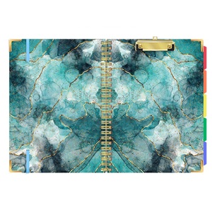 Custom Design Printed Corrugated Spiral Cardboard Clip Folio Board <strong>A4</strong> <strong>Notebook</strong> Clipboard <strong>Folder</strong> with Refillable Lined <strong>Notepad</strong> - Product Image 2