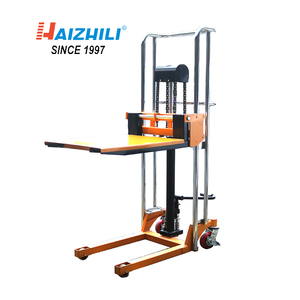 400kg Light Duty Hand Push Portable Forklift Pallet Stacker <strong>Loading</strong> <strong>Unloading</strong> Manual Pallet Lift Stacker - Product Image 5