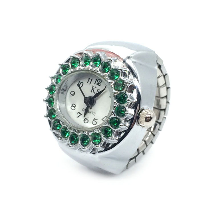 Diamant vert coquille d'argent