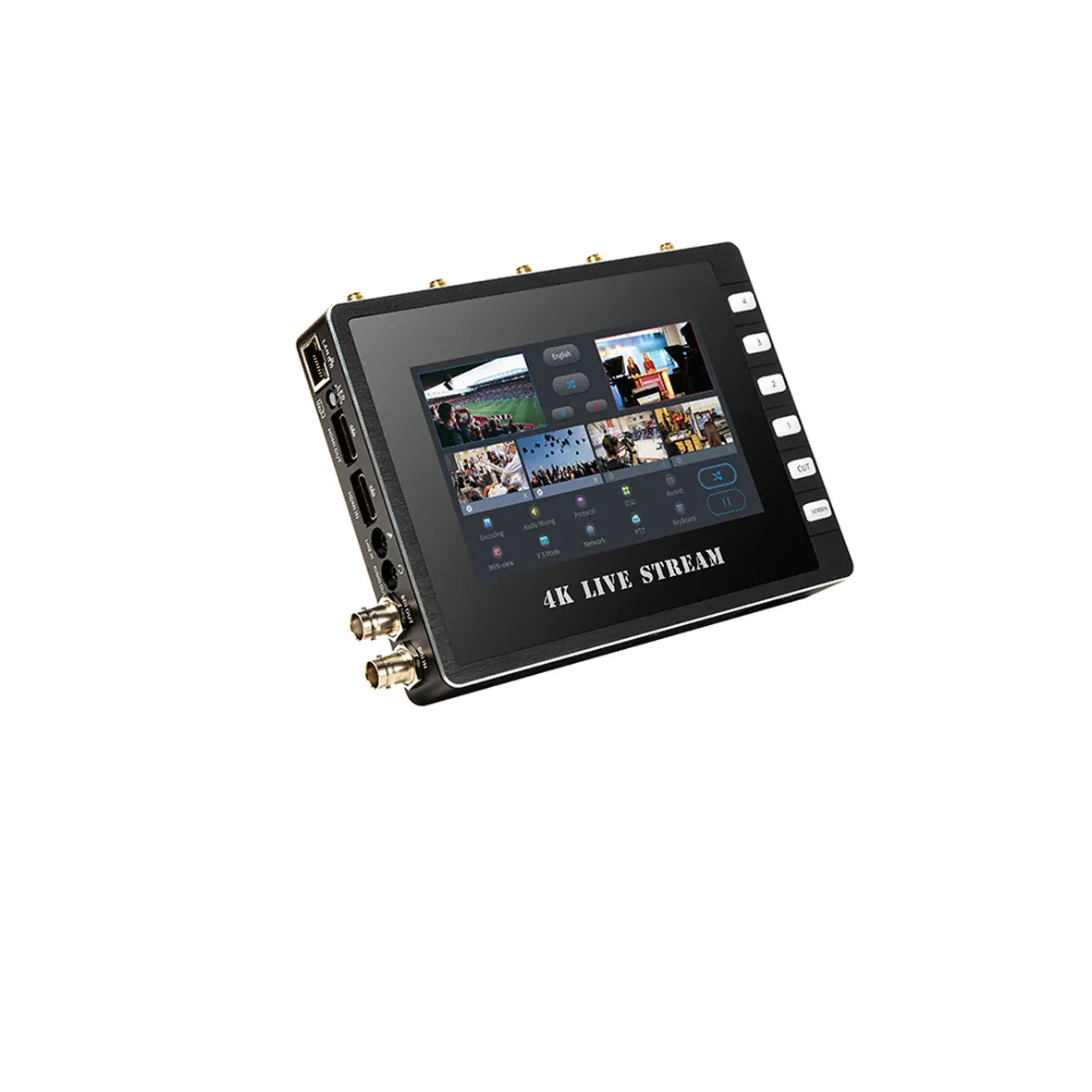 Transmisión en vivo 4K HDMI SDI 4G 5G, conmutador de unión, codificador PIP, decodificador IP