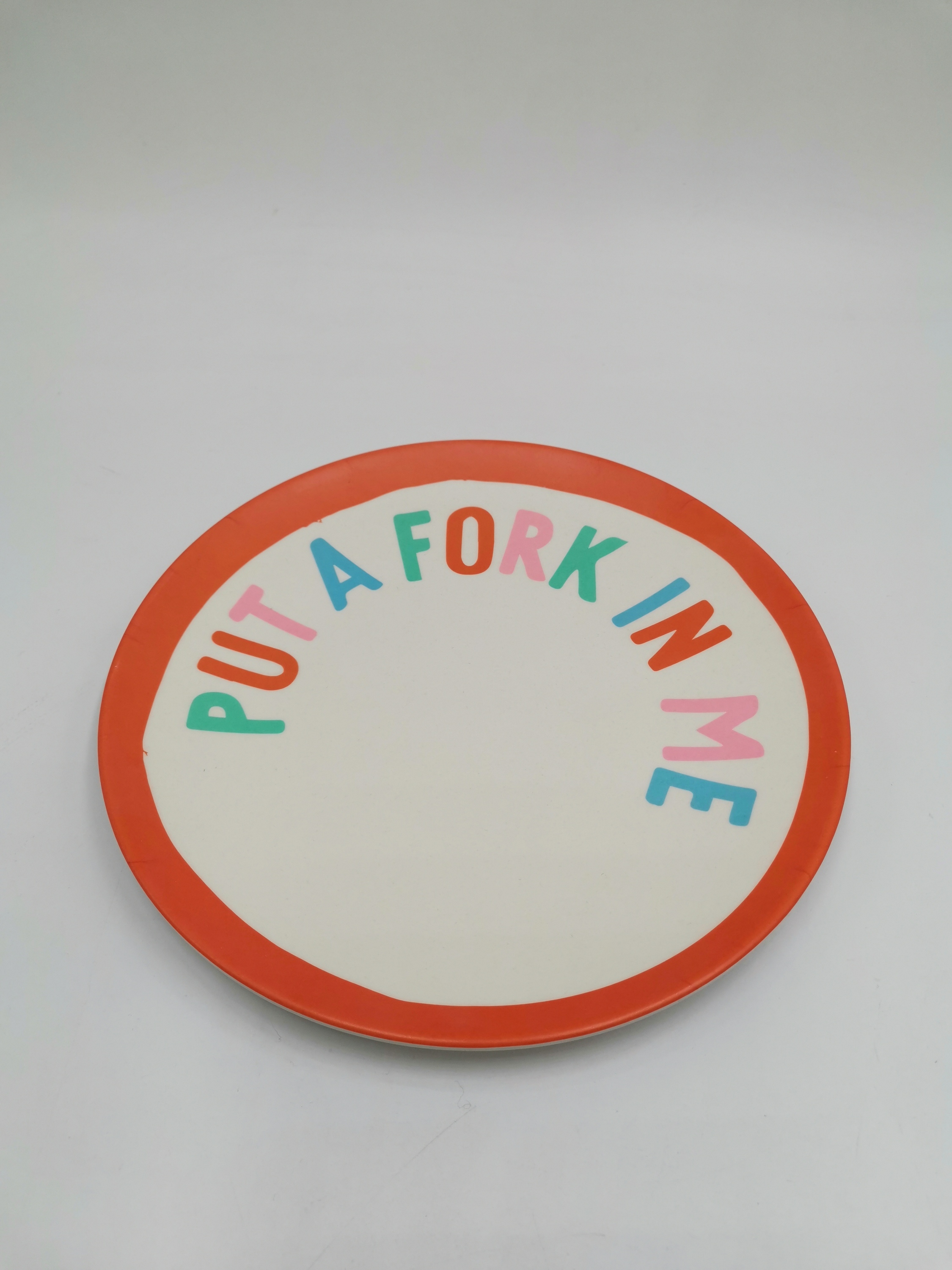 Baby  Bamboo Plat Round Shape Modern Children Bamboo Fiber Plate