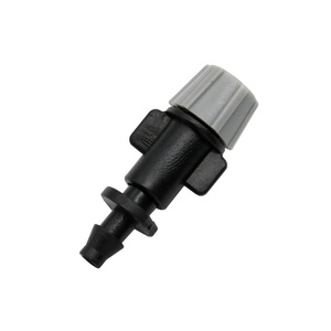 Gray <span class=keywords><strong>Plastic</strong></span> Spray Greenhouse Misting Cooling Micro Irrigation Fog Nozzle Connect 4/7ミリメートル<span class=keywords><strong>Hose</strong></span> With Single Barb Atomizing Nozzle