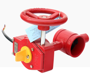 TKFM solucan dişli kutusu tipi DN65 dn600 ptfe oluklu yivli uç kelebek vana yangın söndürücü - Product Image 5
