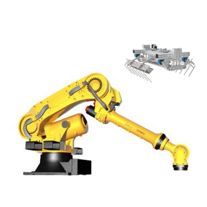 Fanuc R-2000iC/210F управляющий робот с автоматическим захватом паллетизатора и направляющей рейкой для обработки штабелирования на заводе - Product Image 1