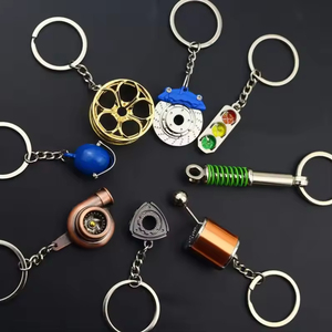 Automotive Car Parts Set <strong>Key</strong> Chain MINI Auto PistonDisc Brake Rotor <strong>Turbo</strong> Metal Keychain for Promotion Gift Keyring