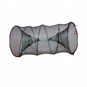Foldable Fishing <strong>Net</strong> 1*1cm Large Mesh Crab Cage Spring <strong>Round</strong> Telescopic 6 Strands with Knotted <strong>Net</strong> - Product Image 3
