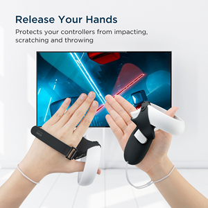 KIWI Upgrade Version Oculus <strong>Quest</strong> 2 Black Game Accessories Controller Grip Cover with Replaceable Battery Opening Compatible - Product Image 6