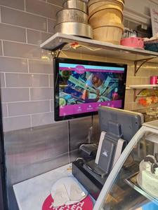 Ticari ekran akıllı reklam oyuncu kapalı menü panosu LCD dijital tabela ve görüntüler duvara monte dijital tabela