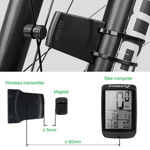 Ordenador inalámbrico para bicicleta de montaña, multifunción, pantalla grande, velocímetro, odómetro, resistente al agua - Product Image 3