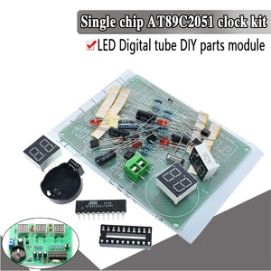 DIY <strong>Kits</strong> AT89C2051 Electronic Clock Digital Tube LED Display Suite Electronic Module Parts and Components DC 9V - 12V - Product Image 1
