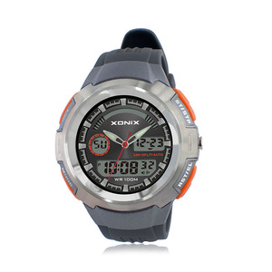 Xonix นาฬิกาสปอร์ตอัจฉริยะแอนะล็อกสแตนเลสผู้ชาย, นาฬิกาควอตซ์เรืองแสงเวลาคู่กันน้ำ10 ATM - Product Image 6