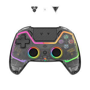 FANTECHマルチプラットフォームゲームコントローラーPS4用LED照明ジョイスティック付きゲームパッドダブルモーター振動ワイヤレスコントローラー