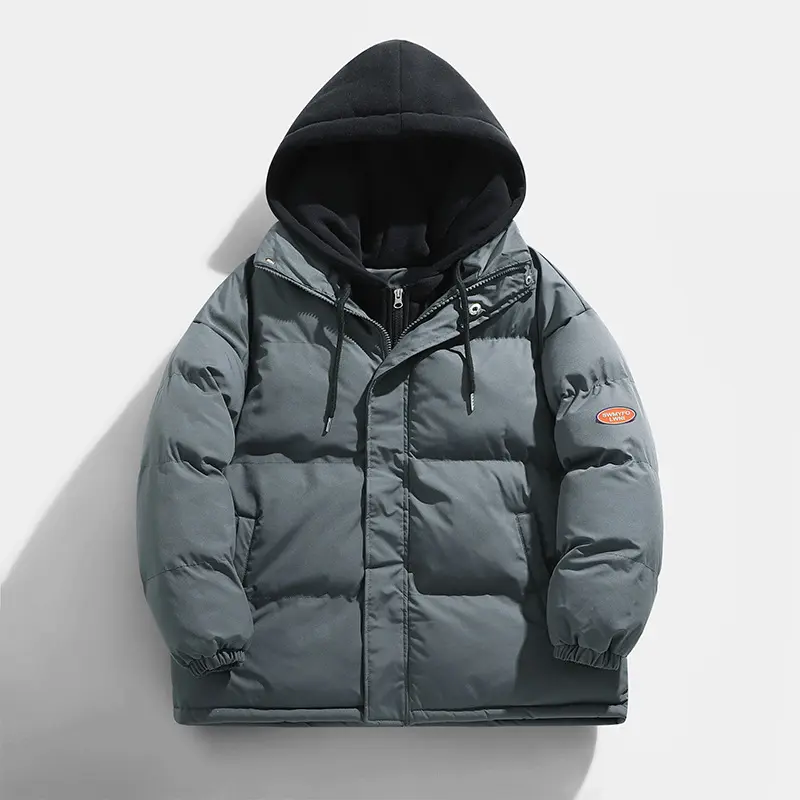 Vendite calde inverno utility caldo cappotto a bolle abbigliamento personalizzato fodera rimovibile cappuccio piumino per uomo