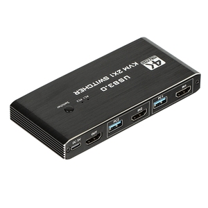Conmutador KVM USB3.0 2 puertos HDMI, conmutador KVM 4K 60Hz 1 Monitor 2 ordenadores con 4 puertos USB3.0, interruptor de botón de soporte, EDID - Product Image 3