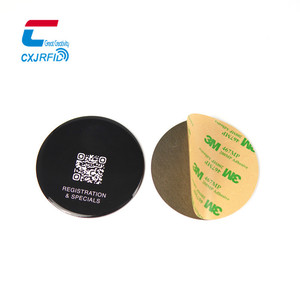 Venta de fábrica, etiqueta NFC, Chip incrustado, forma personalizada, enlace de código QR, pegatinas de tarjeta de revisión de Google - Product Image 2