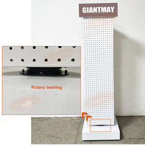 Einzelhandel geschäft 3-seitiges Peg board Metal 360 Spinning Floor Stand Hanging Rotating Turntable Display Drehgestell Regal - Product Image 5