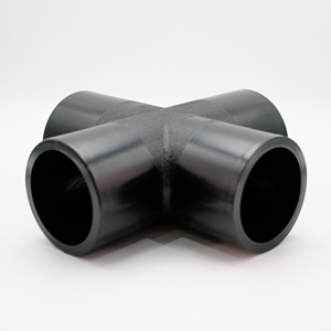 4 <strong>Way</strong> Reducing Cross PE HDPE Plastic Butt Fusion Fittings Smooth Surface Treatment - Product Image 2