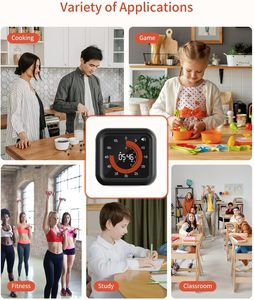 Digital Visual <strong>Timer</strong> Rechargeable Countdown <strong>Timer</strong> with VA <strong>Display</strong> Clear Digits Adjustable Volume and Brightness Magnetic - Product Image 4