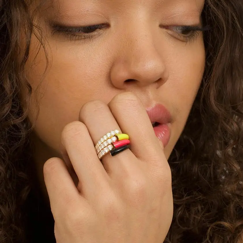 Шарнирное кольцо 2021 с микро инкрустацией из циркония, цветное асимметричное открытое регулируемое женское кольцо, подарочное циркониевое кольцо на палец