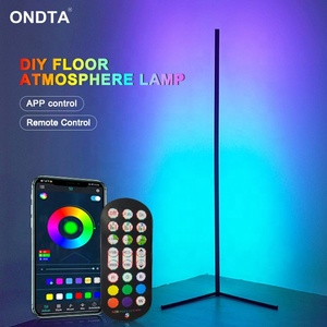 Akıllı LED atmosfer zemin ışık müzik fonksiyonu ile ayakta köşe lambası RGB CCT akıllı uzaktan kumanda App kontrol zemin lambası - Product Image 3