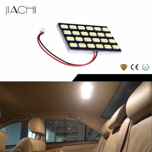 แผงไฟในรถ jiachi โคมไฟอ่านหนังสือบนรถ6/9/12/15/24 LED SMD โดมไฟภายในหลังคา BA9S อะแดปเตอร์ C5W T10ฐาน - Product Image 2