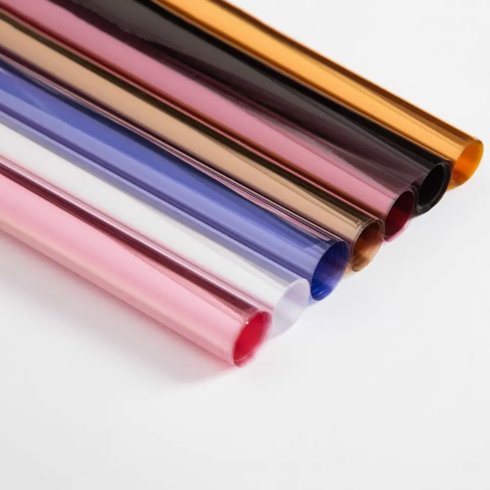 لفافات سيلوفان متعددة الألوان لفافة شفافة لفافة سيلوفان