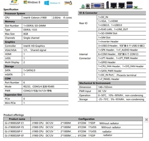 小売、セルフサービス、オールインワンマシン産業用制御用の1年間Gi-J1900D26P V2.2制御モジュールの新規およびオリジナル保証