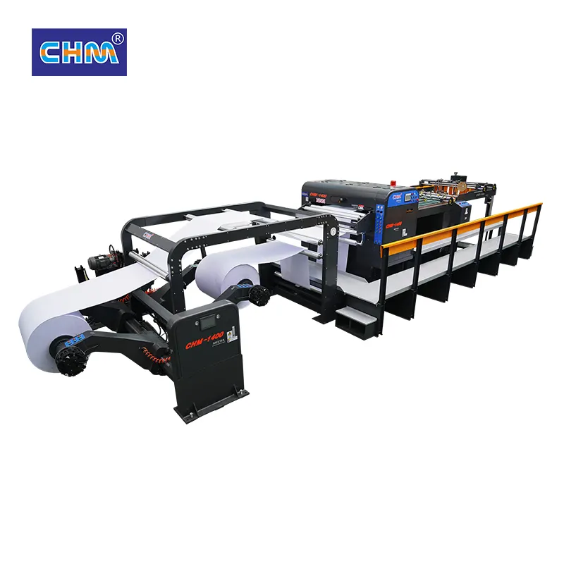 Automatic paper roll to sheet cutting machine  auto stacking 60-550g paper  paper sheeter machine