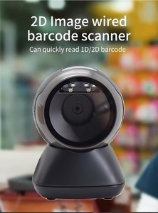 Escáner omnidireccional 1D/2D Escáner de código QR Lector de código de barras Escáner de código de barras de matriz de datos 2D de detección automática de escritorio para ventas