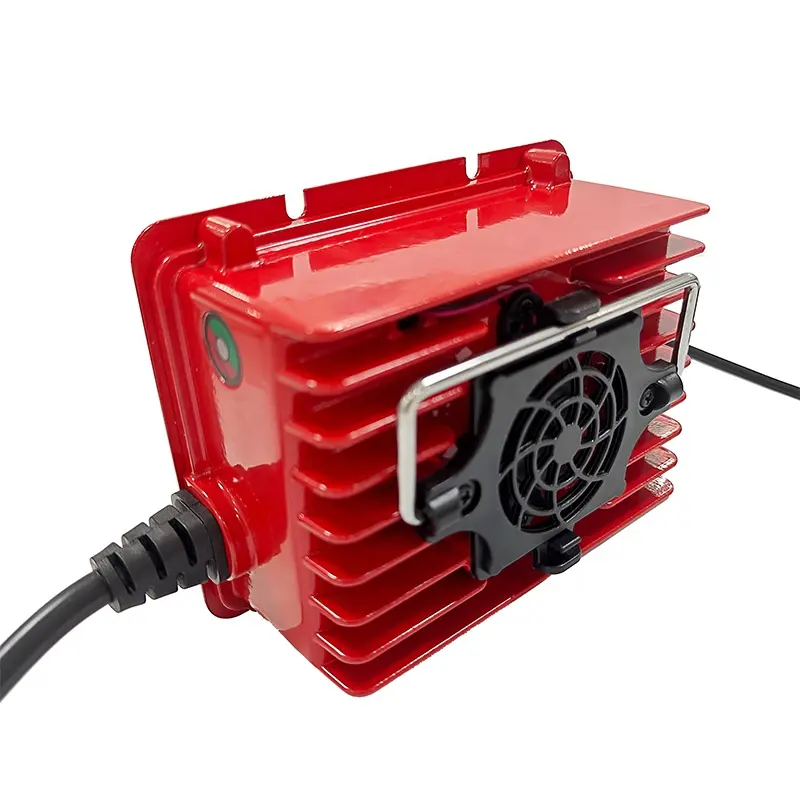 Промышленное зарядное устройство красного цвета для литий-ионной свинцово-кислотной батареи Lifepo4 12V 15V 24V 10A