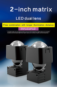 ไฟหน้ารถยนต์2นิ้วเมทริกซ์ลำแสงสูงและต่ำ40W ดัดแปลงไฟ LED คู่ LED เมทริกซ์6000K ไฟหน้าเลนส์โปรเจคเตอร์ - Product Image 6
