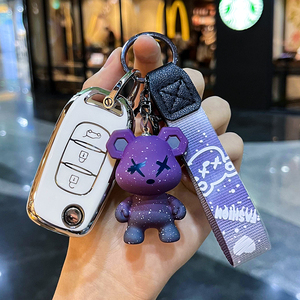 Silver Edge TPU <strong>Key</strong> Cover with Keychain Fit for Renault Clio <strong>Espace</strong> 5 Master Bus Talisman Megane Protector Holder Accessories - Product Image 5
