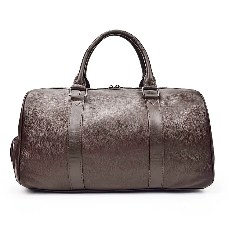 वाटरप्रूफ वीकेंडर ओवरनाइट बैग, पुरुषों, महिलाओं के लिए बड़े कैरी ऑन डफ़ल बैग, शू पाउच के साथ लेदर ट्रैवल बैग