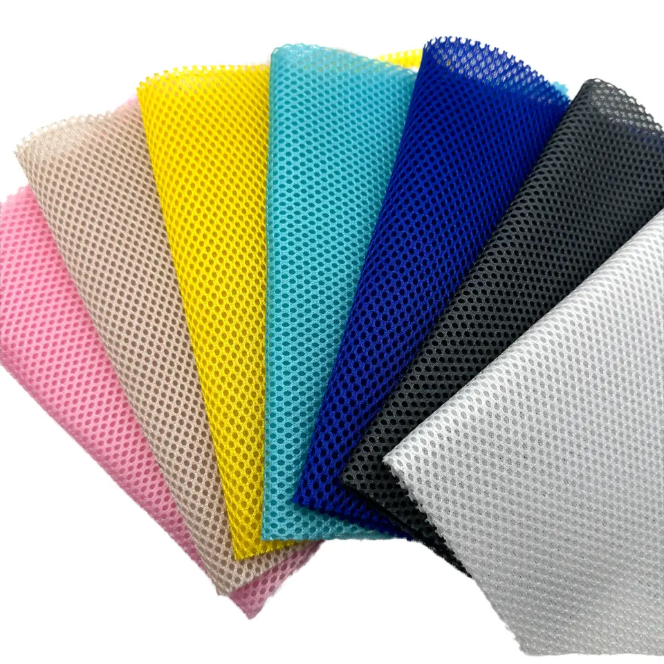Versandfertig atmungsaktiv 100% Polyester 3D-Abstandshalter Luftschicht Sandwich-Gitterstoff für Sportschuhe