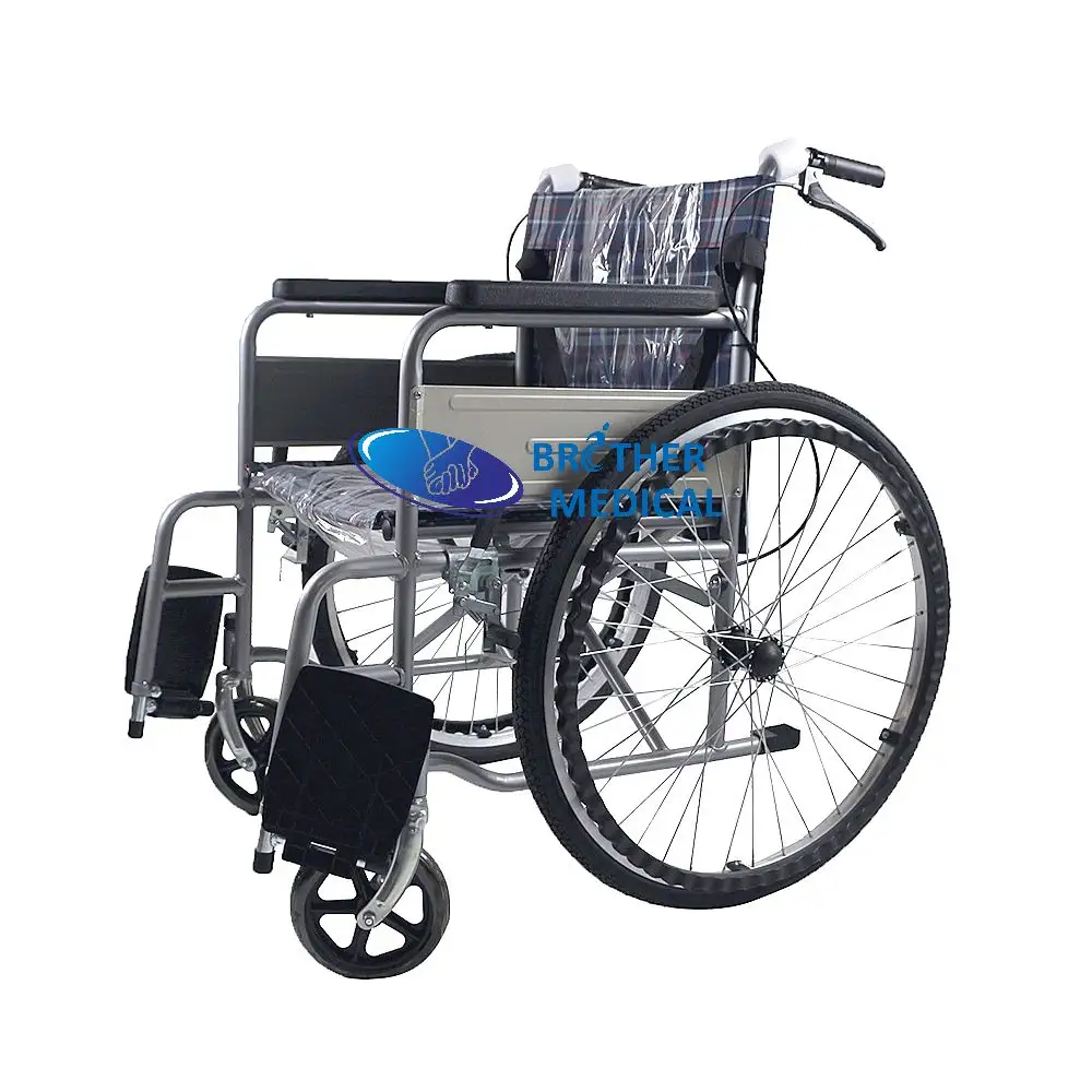 Silla de ruedas plegable básica para la venta, la silla de ruedas estándar más barata, gran oferta, Sillas De Ruedas, silla de ruedas Manual Ortopédica de acero