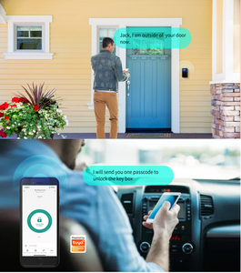Akıllı anahtar depolama kilit kutusu K5 kablosuz şifre anahtar güvenli alaşım kutusu su geçirmez Tuya TTLock App için - Product Image 4