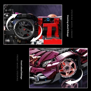 10542 spor araba modeli yapı taşları 1:8 çok fonksiyonlu teknoloji mekanik grup yapı taşı setleri araba 1/8 - Product Image 3