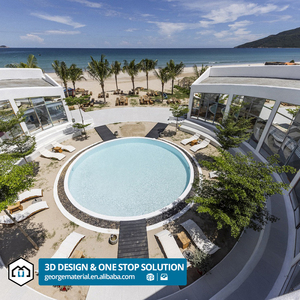 Interior Design Contemporary Concise Style Hotel House <strong>3D</strong> Max <strong>Rendering</strong> Work Floor Plan CAD Drawing Professional Customization - Product Image 3