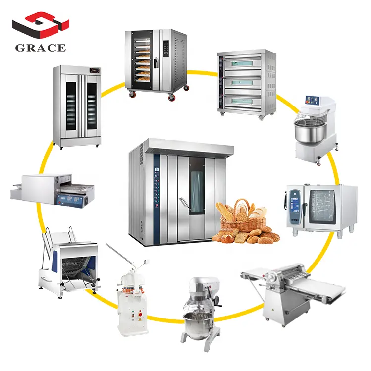 Máquina de fazer pão conjunto completo, profissional, solução para forno de cozimento, equipamento de padaria