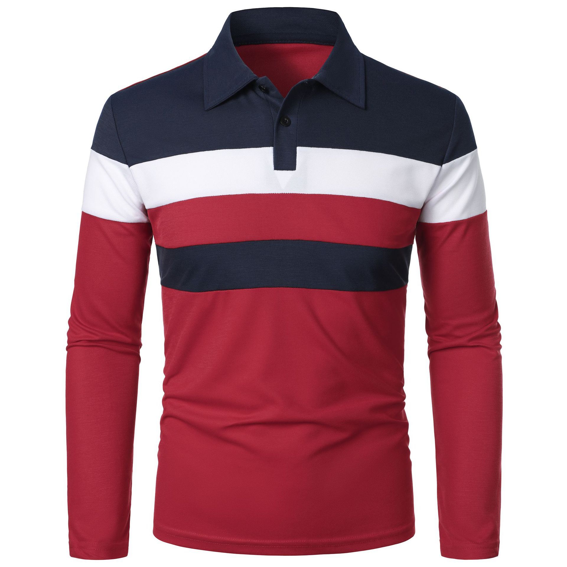 Chemise bleu marine avec rouge