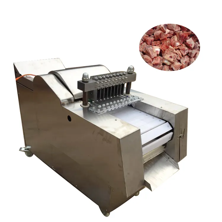 Машина для резки кубиков замороженной курицы, говядины, мяса, автоматическая машина для резки замороженного мяса