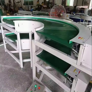 自动曲线圆车聚氯乙烯带式输送机D45 90 180度流水线圆形输送带 - Product Image 4