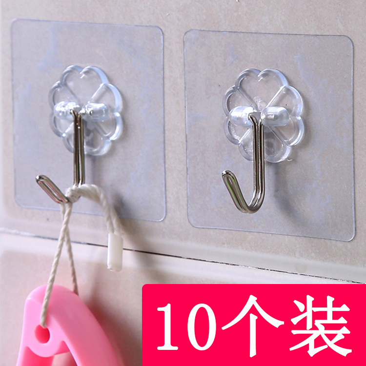 6*6 Transparent Iron Hooks, 10-pack, C1T65